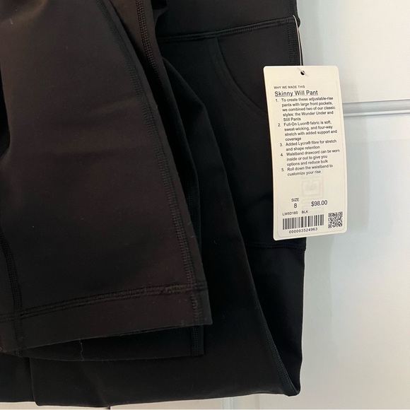 NWT lululemon Skinny Will Pant, size 8, pockets - Picture 3 of 6